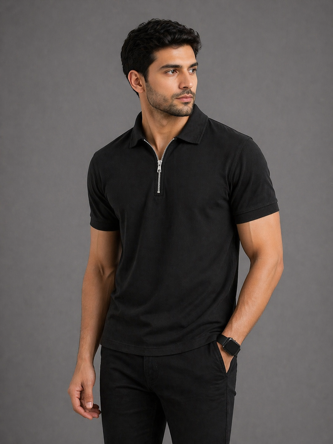 Men’s Premium Zip Polo T-Shirt Combo (Pack of 4)
