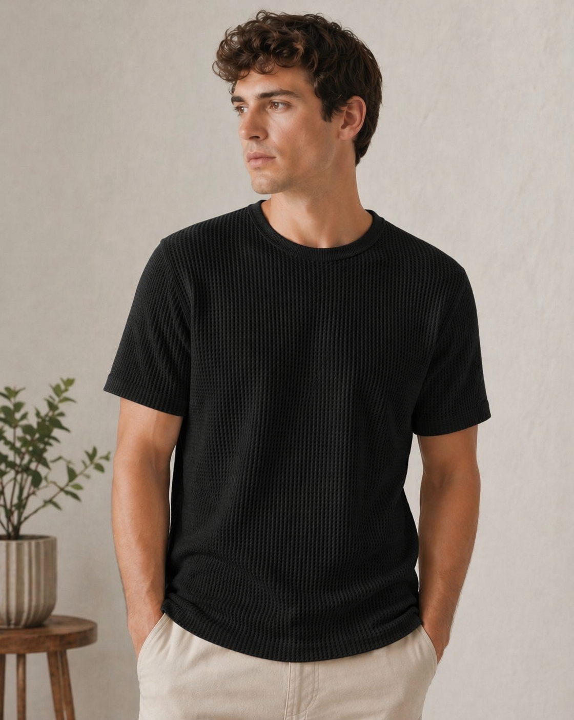 Men’s Premium Waffle T-Shirt Combo (Pack of 2)